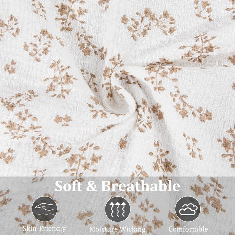 SheSeek Muslin Nursing Cover Up for Breastfeeding, Soft & Breathable Cotton Breast Feeding Cover for Women, Full Privacy Breastfeeding Cover - Newborn Baby Essential, White - Image 3
